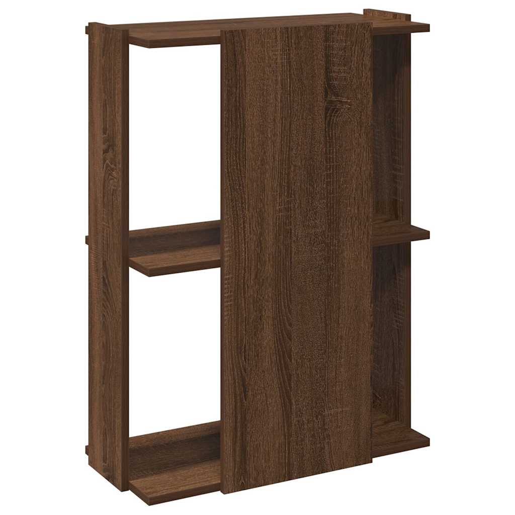 Βιβλιοθήκη 3 Επιπέδων Καφέ Δρυς 60x30x80 εκ. Επεξεργ. Ξύλο