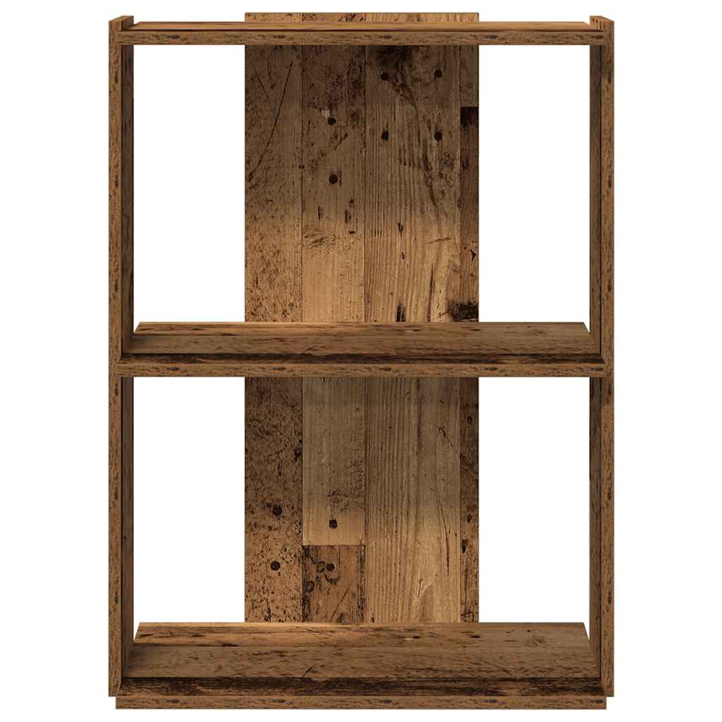 Βιβλιοθήκη 3 επιπέδων Παλιό Ξύλο 60x30x80 cm Ξύλινη κατασκευή - Pakobazaar