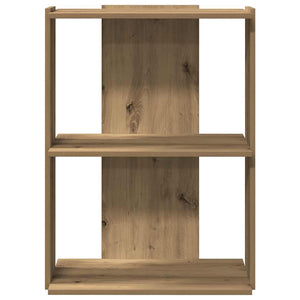 Βιβλιοθήκη 3 επιπέδων Δρυς τεχνίτης 60x30x80 cm