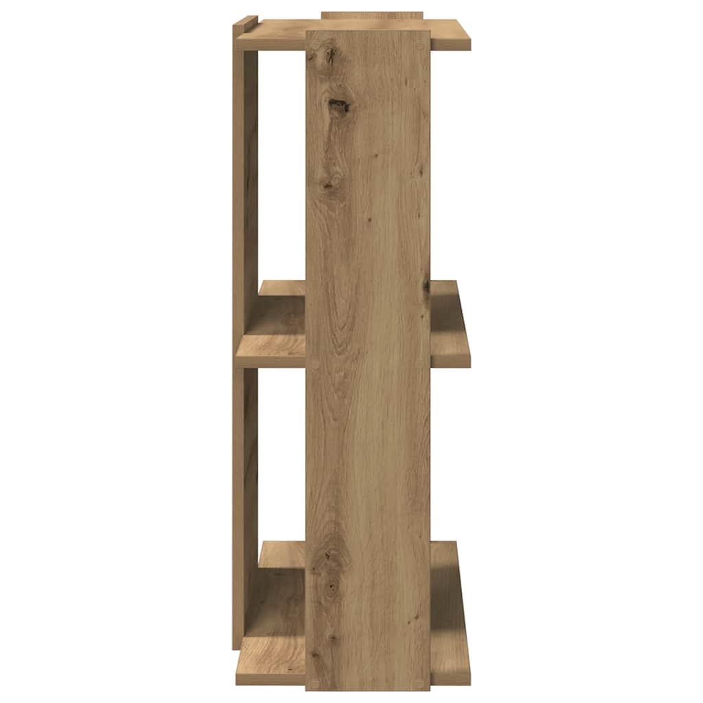 Βιβλιοθήκη 3 επιπέδων Δρυς τεχνίτης 60x30x80 cm