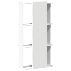Βιβλιοθήκη 3 επιπέδων Λευκό 60x30x120 cm Ξύλινη κατασκευή