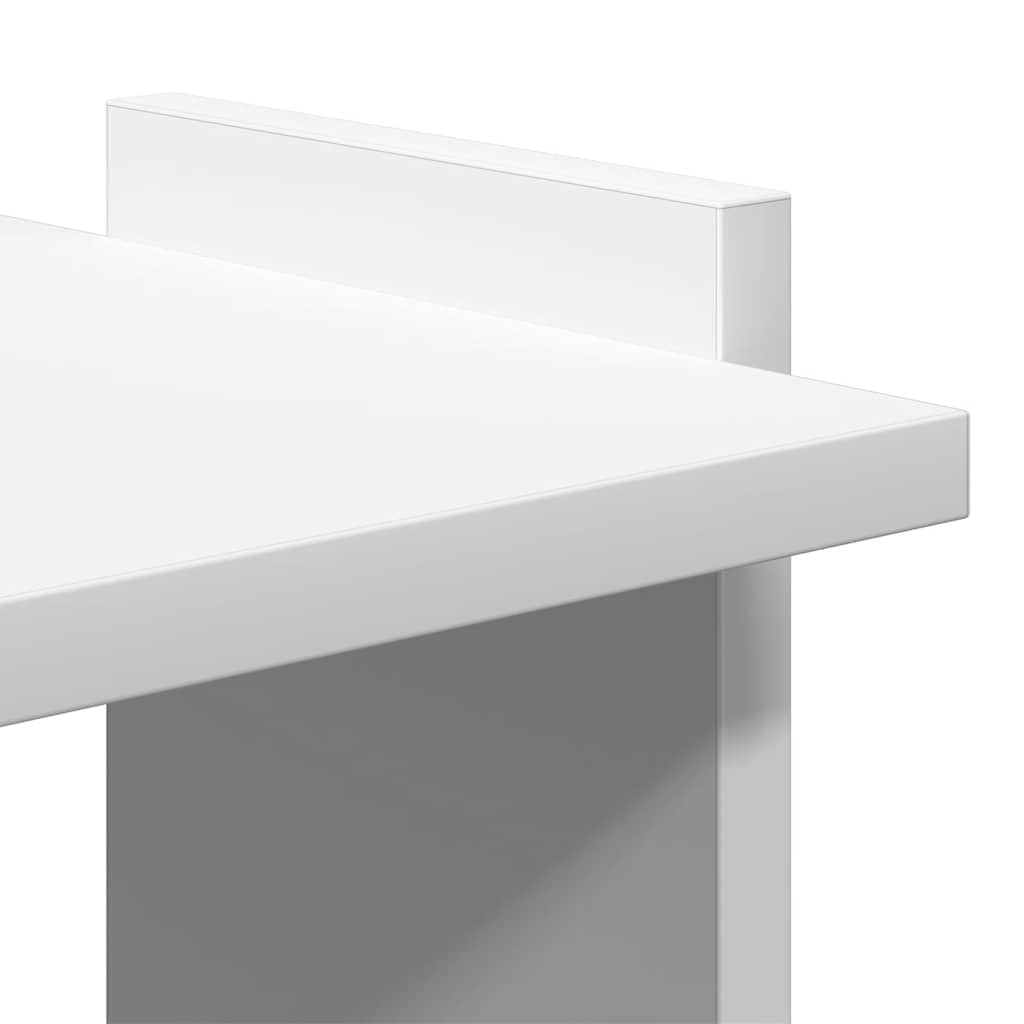 Βιβλιοθήκη 3 επιπέδων Λευκό 60x30x120 cm Ξύλινη κατασκευή
