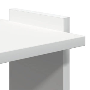 Βιβλιοθήκη 3 επιπέδων Λευκό 60x30x120 cm Ξύλινη κατασκευή