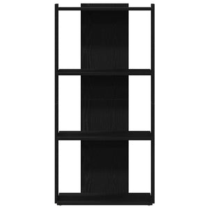 Βιβλιοθήκη 3 Επιπέδων Μαύρη 60x30x120 εκ. Επεξεργασμένο Ξύλο
