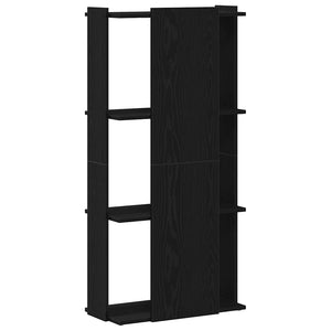 Βιβλιοθήκη 3 Επιπέδων Μαύρη 60x30x120 εκ. Επεξεργασμένο Ξύλο