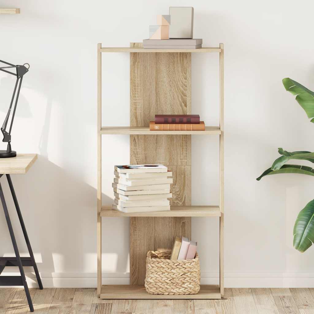 Βιβλιοθήκη 3 Επιπέδων Sonoma Δρυς 60x30x120 εκ. Επεξεργ. Ξύλο - Pakobazaar