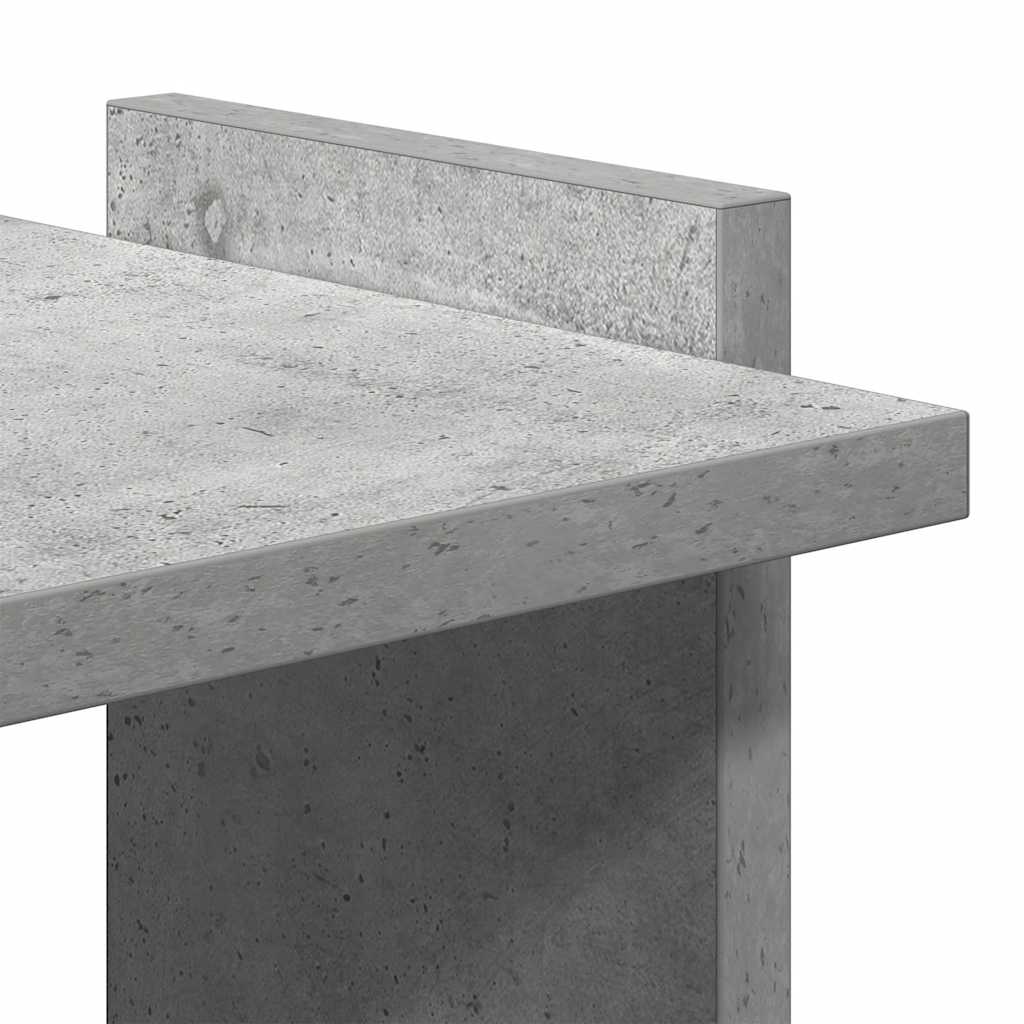 Βιβλιοθήκη 3 επιπέδων Μπετόν Γκρι 60x30x120 cm Ξύλινη κατασκευή