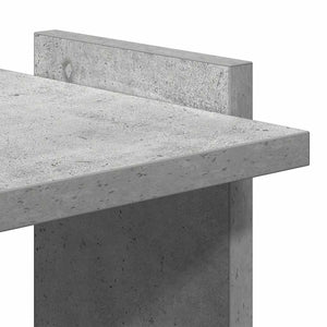 Βιβλιοθήκη 3 επιπέδων Μπετόν Γκρι 60x30x120 cm Ξύλινη κατασκευή
