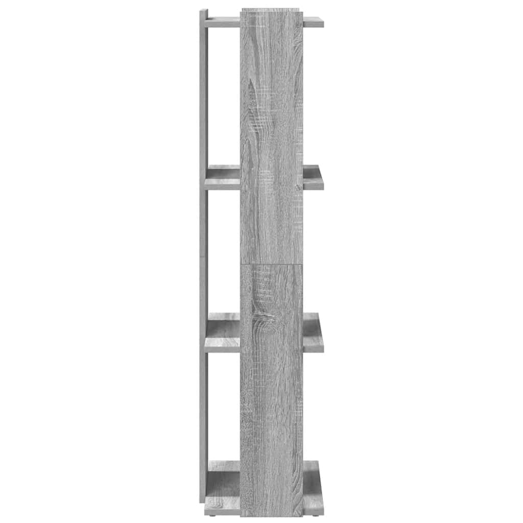 Βιβλιοθήκη 3 Επιπέδων Γκρι Sonoma 60x30x120 εκ. Επεξεργ. Ξύλο