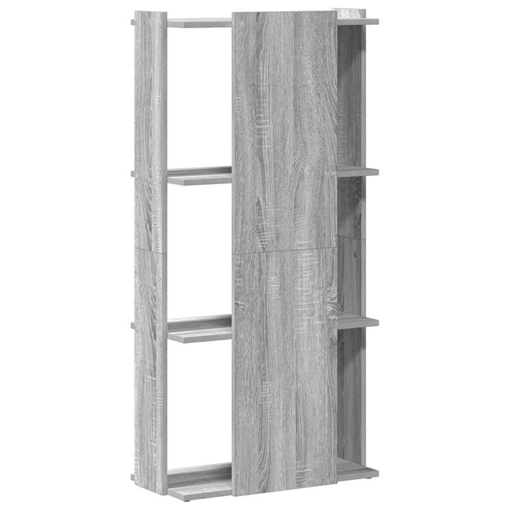 Βιβλιοθήκη 3 Επιπέδων Γκρι Sonoma 60x30x120 εκ. Επεξεργ. Ξύλο