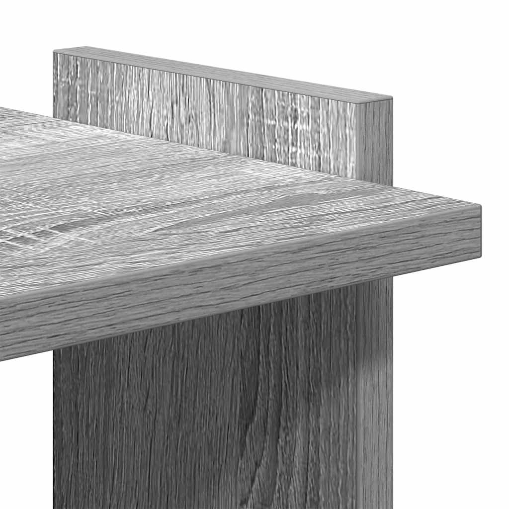 Βιβλιοθήκη 3 Επιπέδων Γκρι Sonoma 60x30x120 εκ. Επεξεργ. Ξύλο