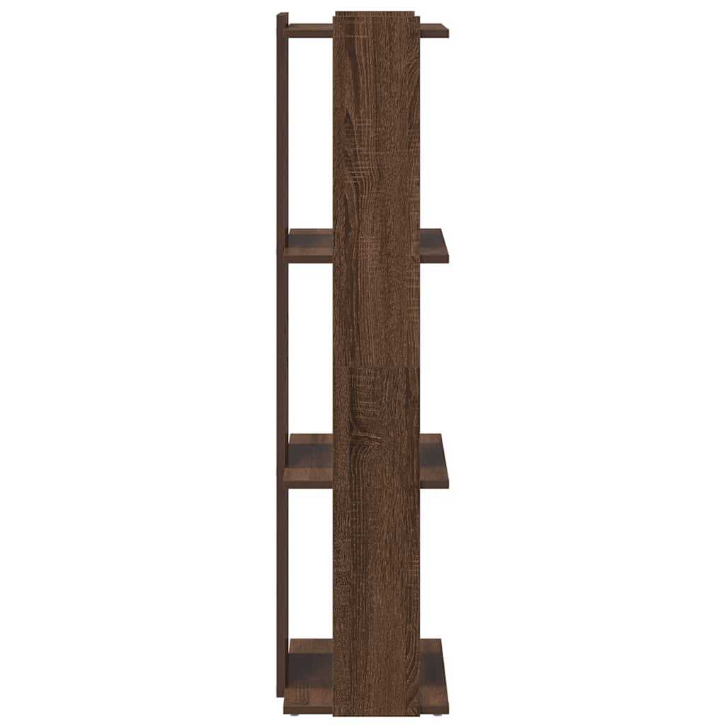 Βιβλιοθήκη 3 Επιπέδων Καφέ Δρυς 60 x 30 x 120 εκ. Επεξεργ. Ξύλο