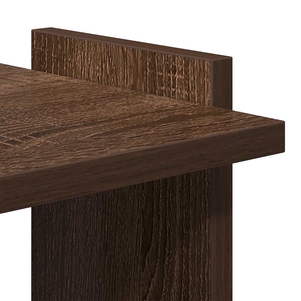 Βιβλιοθήκη 3 Επιπέδων Καφέ Δρυς 60 x 30 x 120 εκ. Επεξεργ. Ξύλο