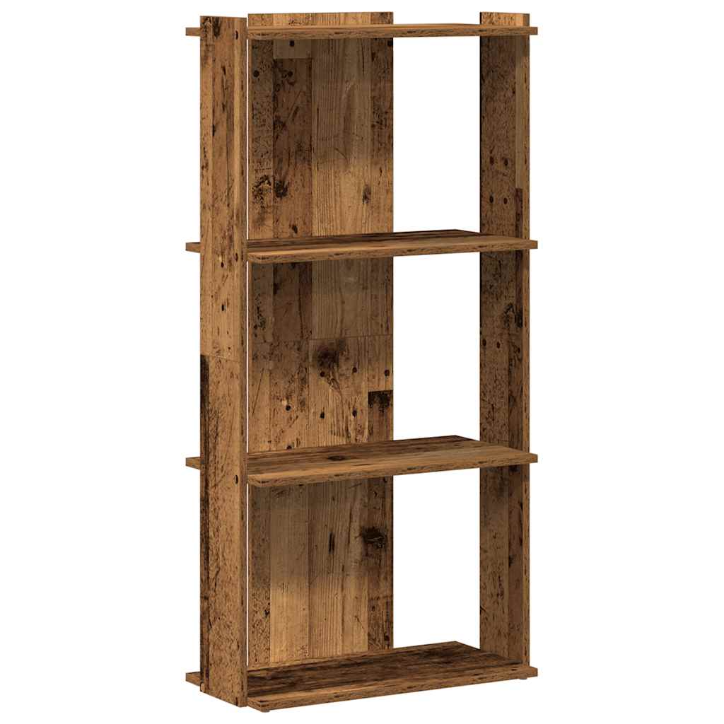 Βιβλιοθήκη 3 επιπέδων Παλιό Ξύλο 60x30x120 cm Ξύλινη κατασκευή - Pakobazaar