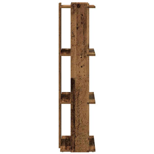 Βιβλιοθήκη 3 επιπέδων Παλιό Ξύλο 60x30x120 cm Ξύλινη κατασκευή - Pakobazaar