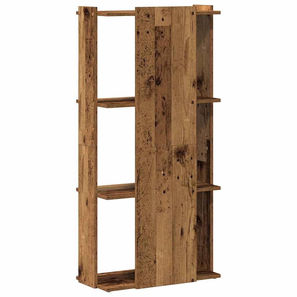 Βιβλιοθήκη 3 επιπέδων Παλιό Ξύλο 60x30x120 cm Ξύλινη κατασκευή - Pakobazaar