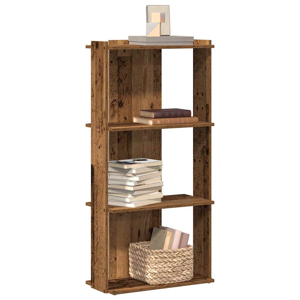 Βιβλιοθήκη 3 επιπέδων Παλιό Ξύλο 60x30x120 cm Ξύλινη κατασκευή - Pakobazaar
