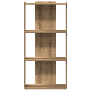 Βιβλιοθήκη 3 επιπέδων Δρυς τεχνίτης 60x30x120 cm