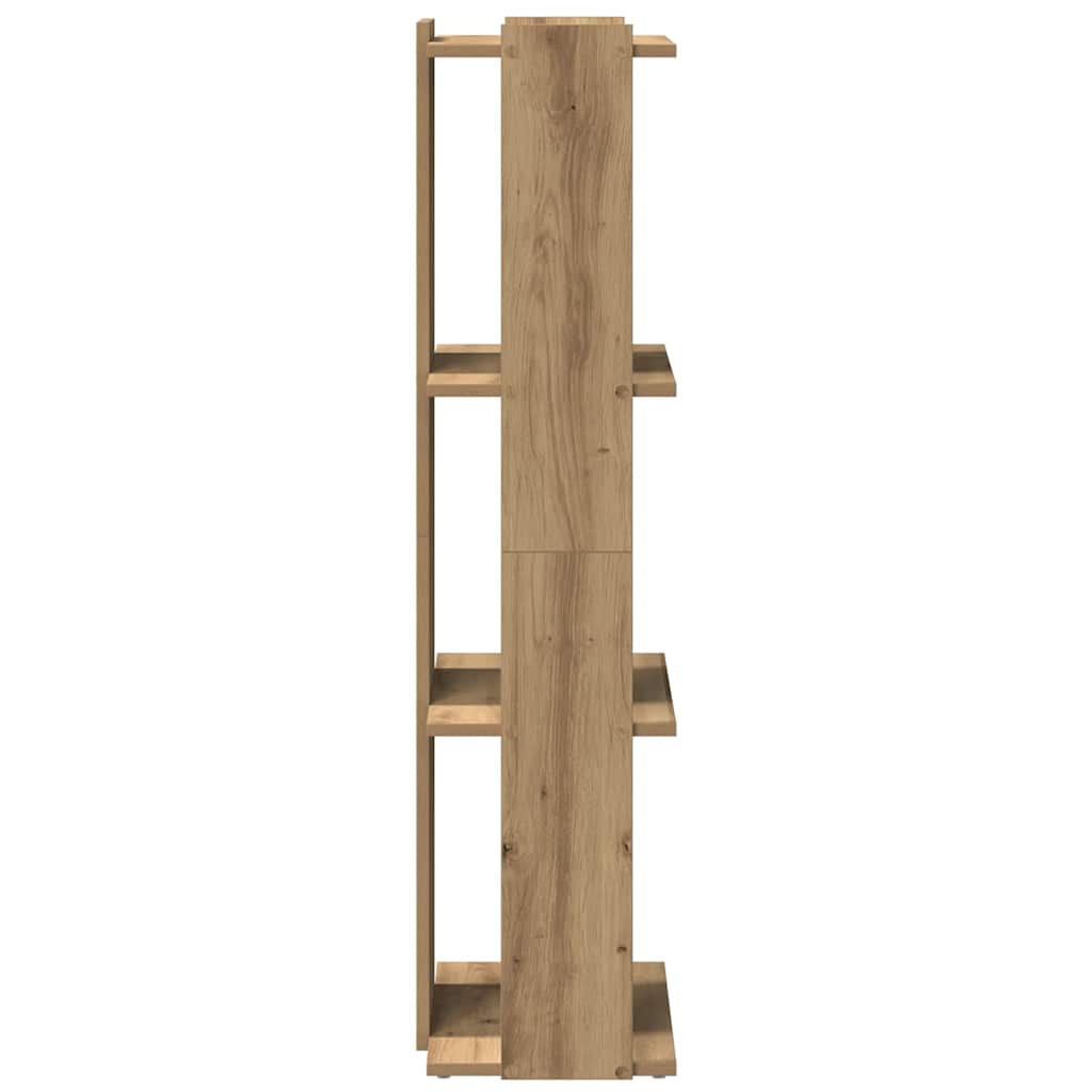 Βιβλιοθήκη 3 επιπέδων Δρυς τεχνίτης 60x30x120 cm