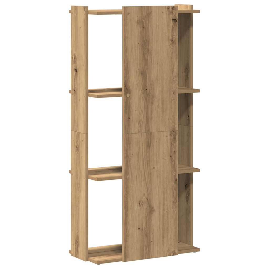 Βιβλιοθήκη 3 επιπέδων Δρυς τεχνίτης 60x30x120 cm