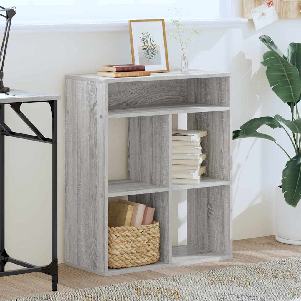 Βιβλιοθήκη Γκρι Sonoma 66x31x80 εκ. από Επεξεργασμένο Ξύλο