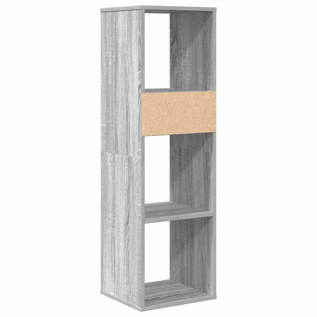 Βιβλιοθήκη Γκρι Sonoma 34x31x112 εκ. από Επεξεργασμένο Ξύλο