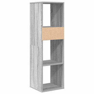 Βιβλιοθήκη Γκρι Sonoma 34x31x112 εκ. από Επεξεργασμένο Ξύλο