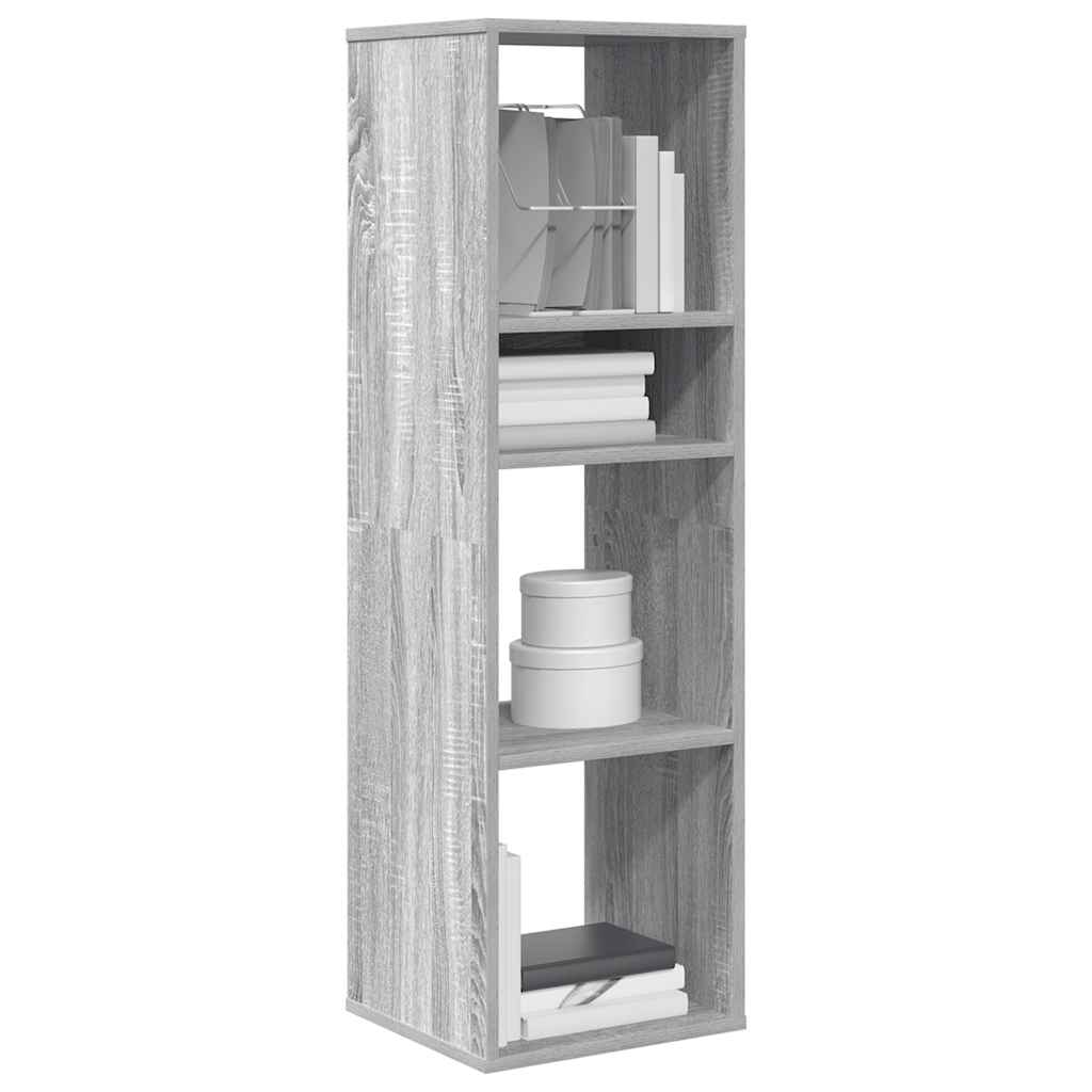 Βιβλιοθήκη Γκρι Sonoma 34x31x112 εκ. από Επεξεργασμένο Ξύλο