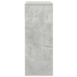 Βιβλιοθήκη Γκρι Σκυροδέματος 66x31x80 εκ. από Επεξεργ. Ξύλο - Pakobazaar