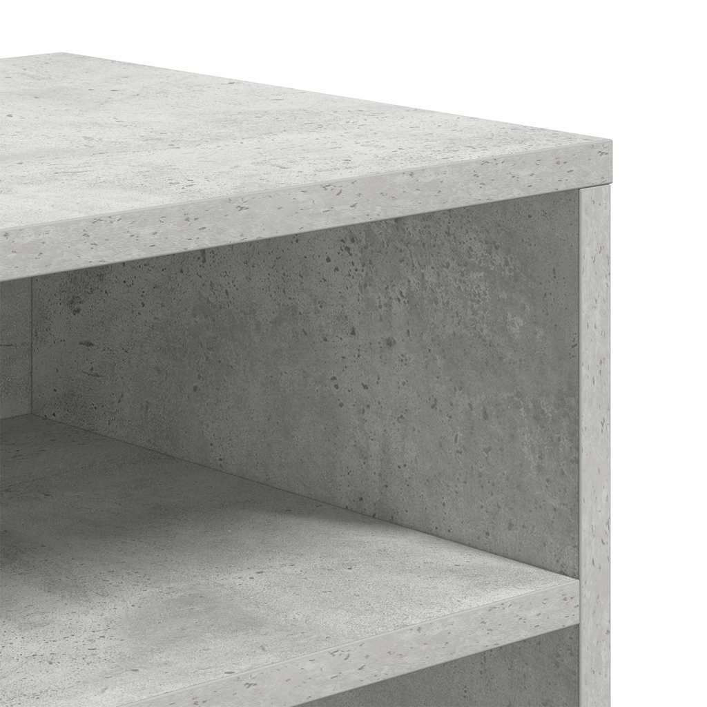 Βιβλιοθήκη Γκρι Σκυροδέματος 66x31x80 εκ. από Επεξεργ. Ξύλο - Pakobazaar
