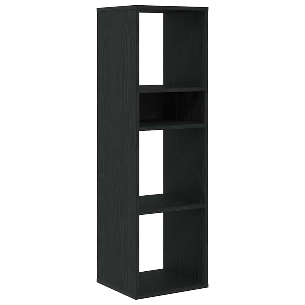 Βιβλιοθήκη Μαύρη 34x31x112 εκ. από Επεξεργασμένο Ξύλο - Pakobazaar