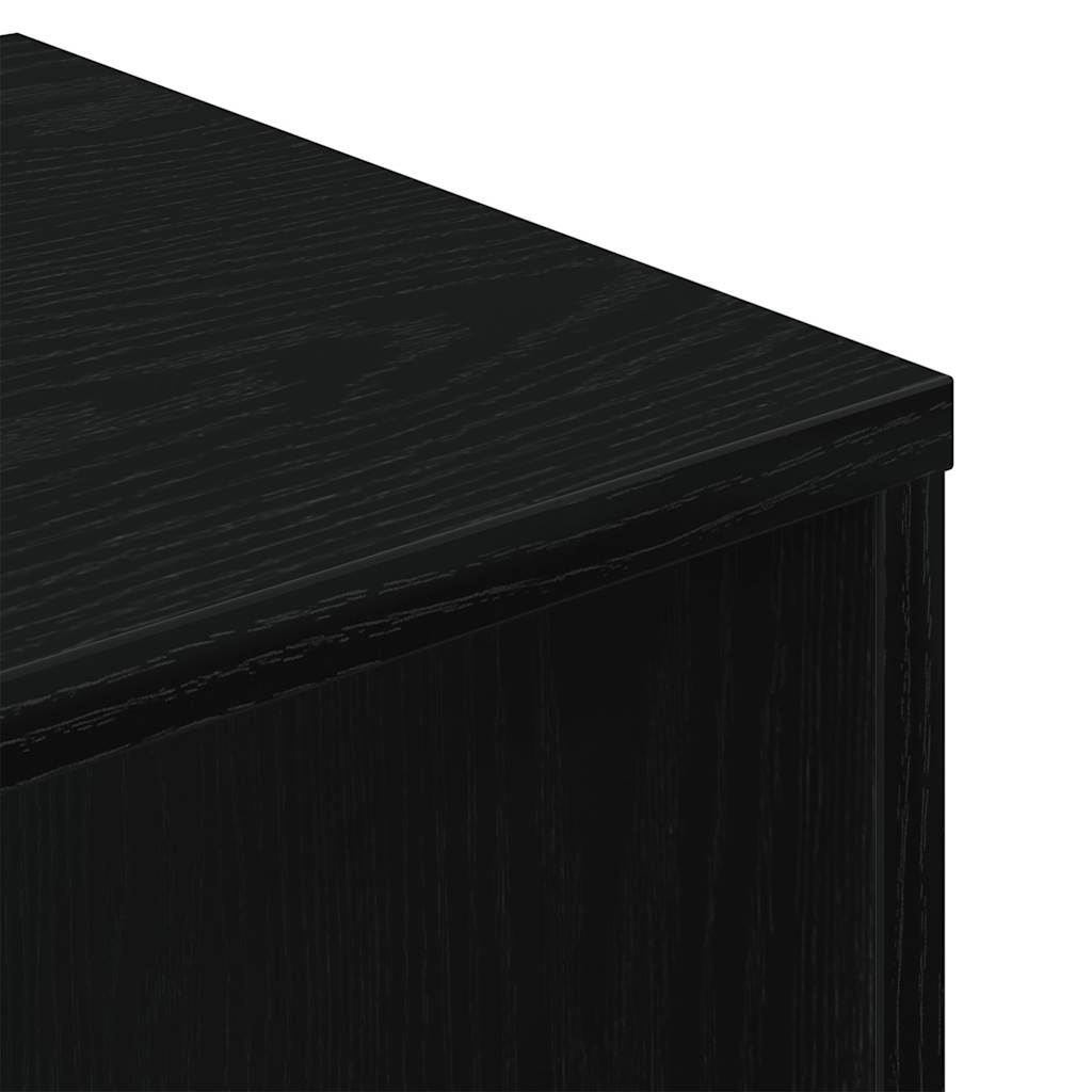 Βιβλιοθήκη Μαύρη 34x31x112 εκ. από Επεξεργασμένο Ξύλο - Pakobazaar