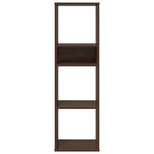Βιβλιοθήκη Καφέ Δρυς 34x31x112 εκ. από Επεξεργασμένο Ξύλο