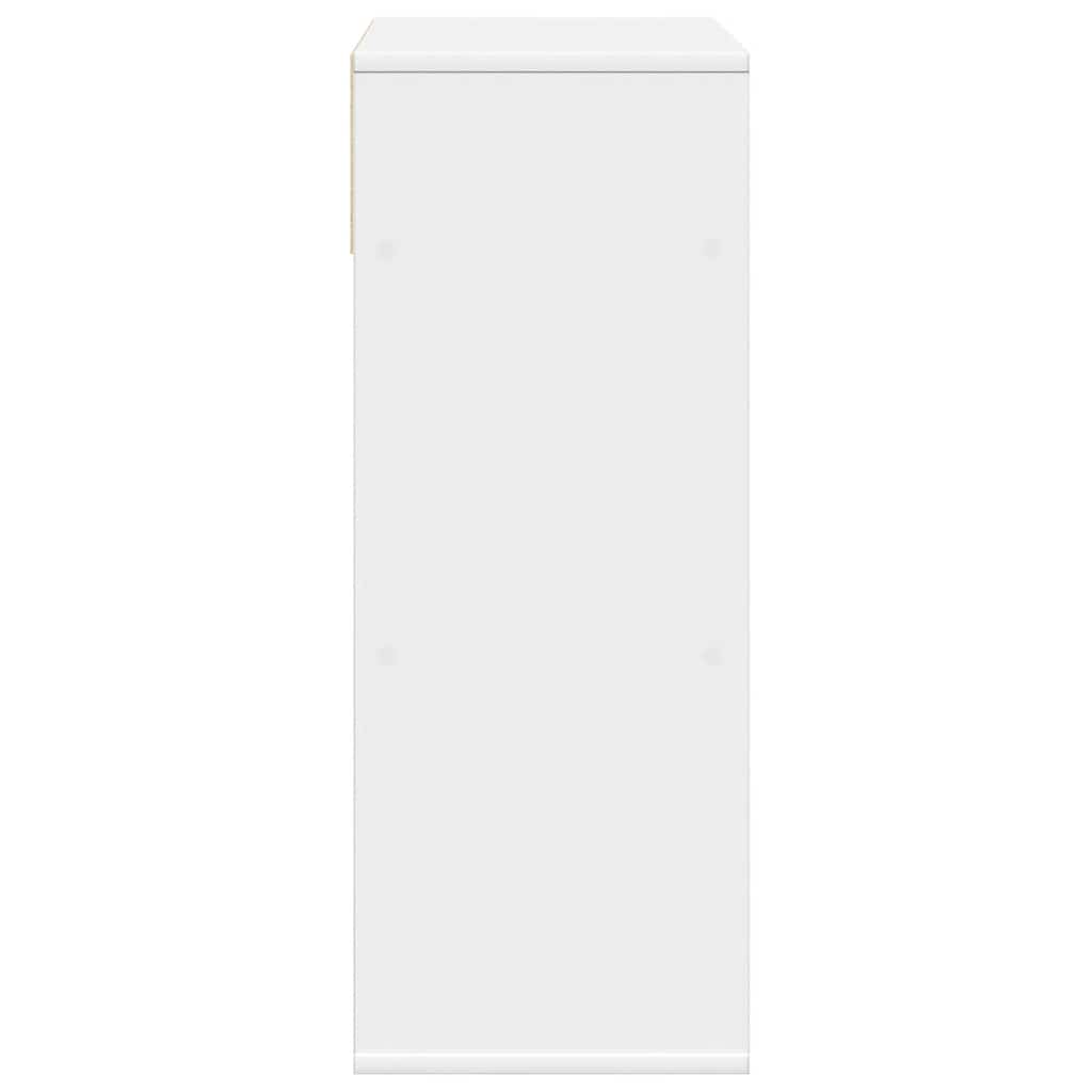 Βιβλιοθήκη Λευκή 66x31x80 εκ. από Επεξεργασμένο Ξύλο