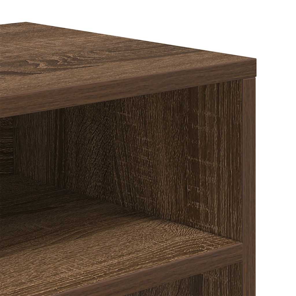 Βιβλιοθήκη Καφέ Δρυς 66x31x80 εκ. από Επεξεργασμένο Ξύλο