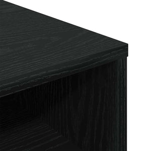 Βιβλιοθήκη με 5 Ράφια Μαύρη 34x31x80 εκ. Επεξεργασμένο Ξύλο - Pakobazaar