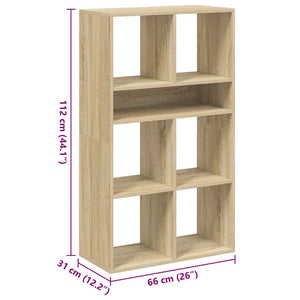 Βιβλιοθήκη Χρώμα Sonoma Δρυς 66x31x112 εκ. Επεξεργασμένο Ξύλο - Pakobazaar