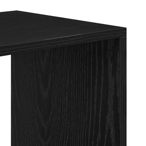 Βιβλιοθήκη Μαύρη 66x31x112 εκ. από Επεξεργασμένο Ξύλο