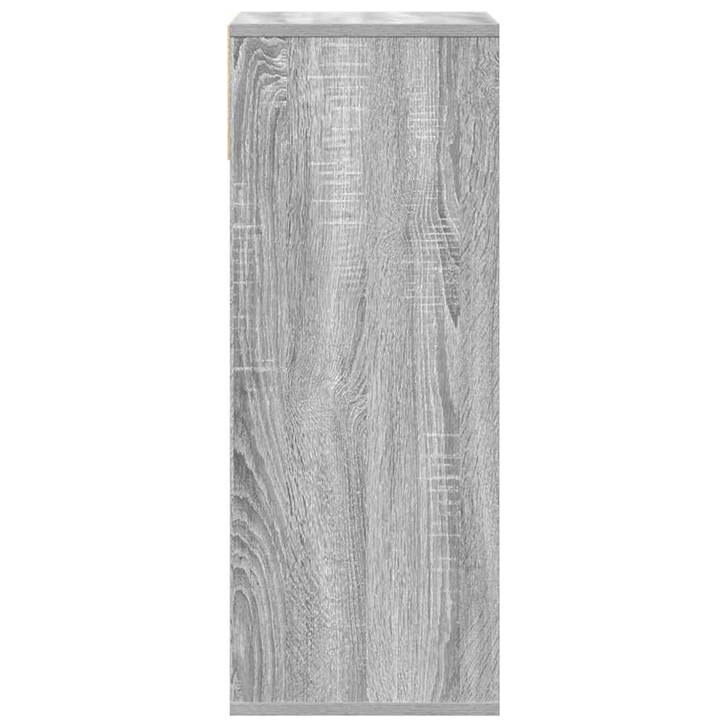 Βιβλιοθήκη Γκρι Sonoma 34x31x80 εκ. από Επεξεργασμένο Ξύλο