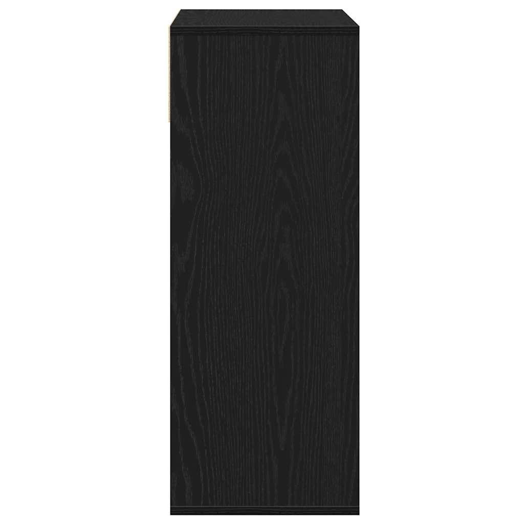 Βιβλιοθήκη με 5 Ράφια Μαύρη 66x31x80 εκ. Επεξεργασμένο Ξύλο