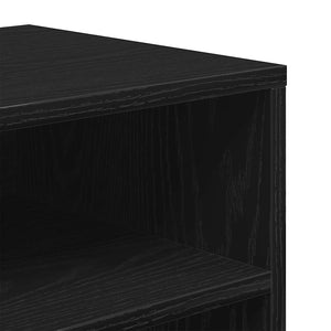 Βιβλιοθήκη με 5 Ράφια Μαύρη 66x31x80 εκ. Επεξεργασμένο Ξύλο