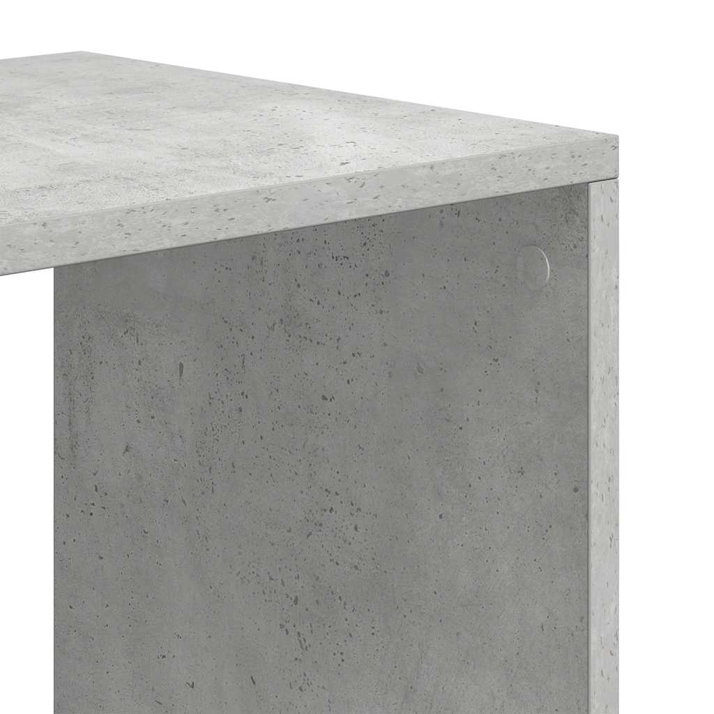 Βιβλιοθήκη Γκρι του Σκυροδέματος 66x31x112 εκ. από Μοριοσανίδα