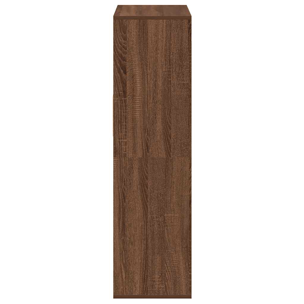 Βιβλιοθήκη Καφέ Δρυς 66x31x112 εκ. από Επεξεργασμένο Ξύλο - Pakobazaar