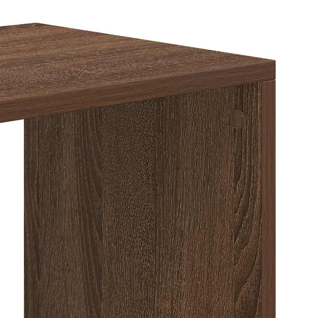 Βιβλιοθήκη Καφέ Δρυς 66x31x112 εκ. από Επεξεργασμένο Ξύλο - Pakobazaar