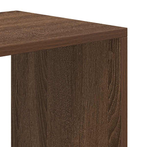 Βιβλιοθήκη Καφέ Δρυς 66x31x112 εκ. από Επεξεργασμένο Ξύλο