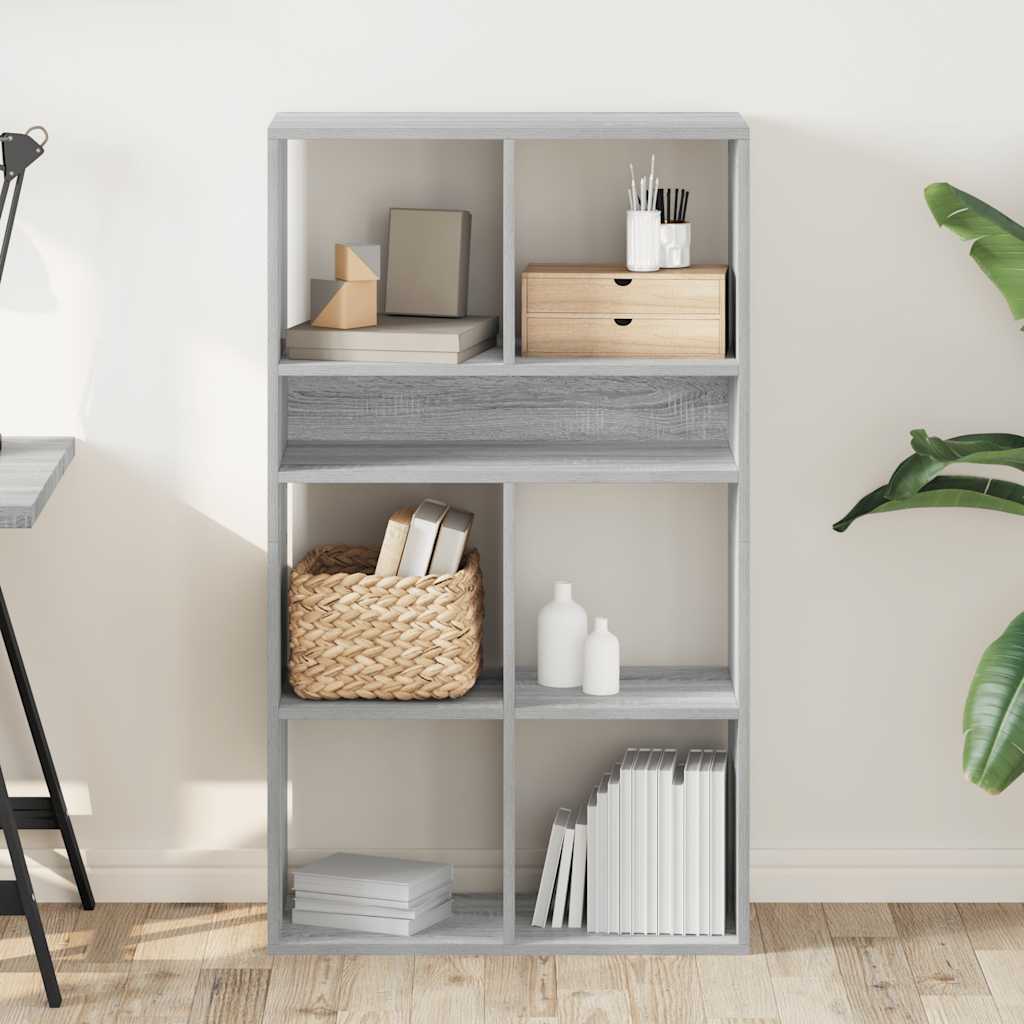 Βιβλιοθήκη Γκρι Sonoma 66x31x112 εκ. από Επεξεργασμένο Ξύλο