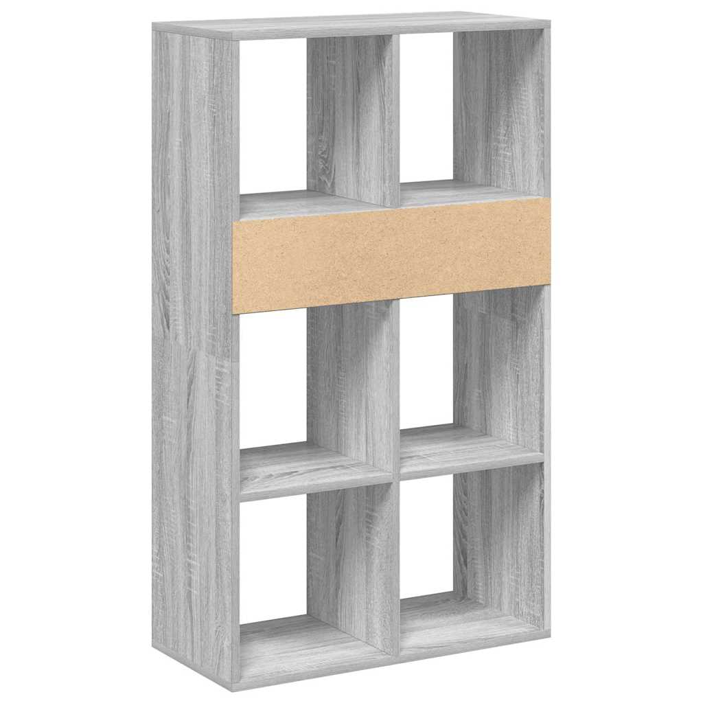 Βιβλιοθήκη Γκρι Sonoma 66x31x112 εκ. από Επεξεργασμένο Ξύλο
