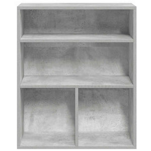 Βιβλιοθήκη Γκρι του Σκυροδέματος 60x30x71,5 εκ. Επεξ. Ξύλο
