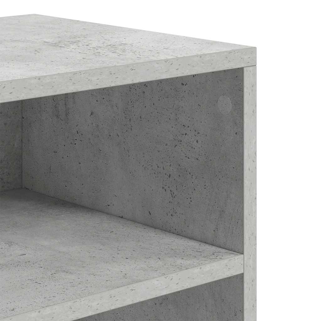 Βιβλιοθήκη Γκρι του Σκυροδέματος 60x30x71,5 εκ. Επεξ. Ξύλο