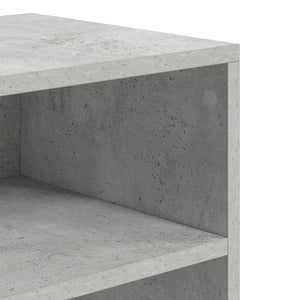Βιβλιοθήκη Γκρι του Σκυροδέματος 60x30x71,5 εκ. Επεξ. Ξύλο